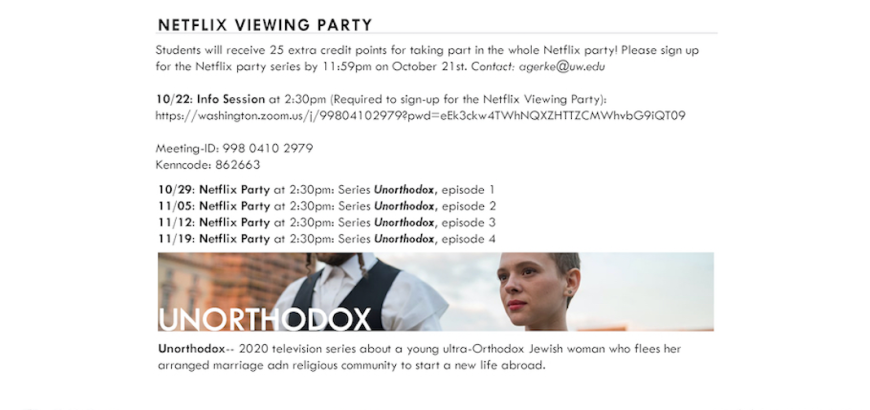 &quot;Unorthodox&quot; - Netflix Viewing Party